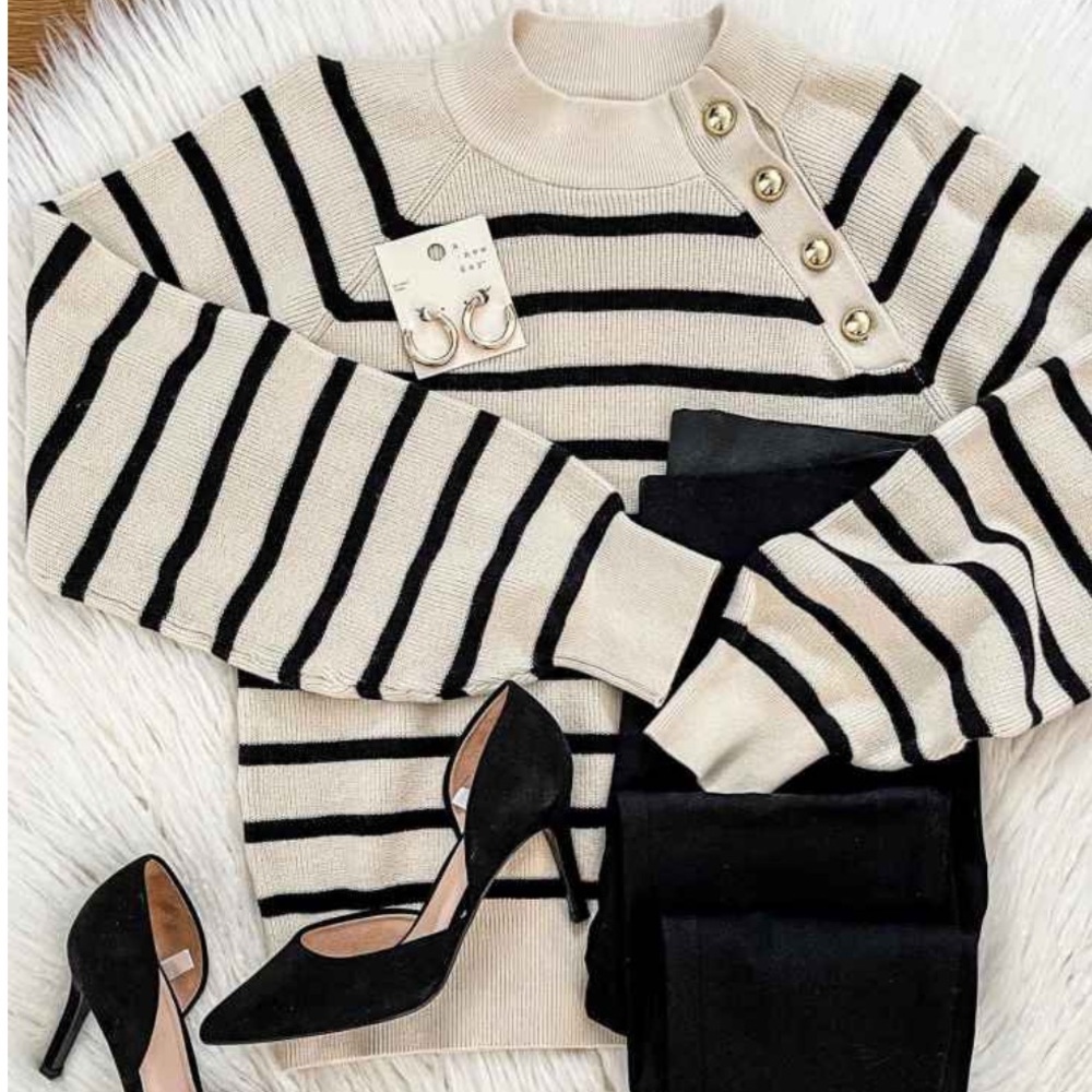 who what wear striped sweater- sold out size large